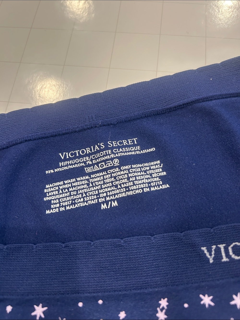 Victoria's Secret Navy Star Hipster Panty M - Picture 3 of 3